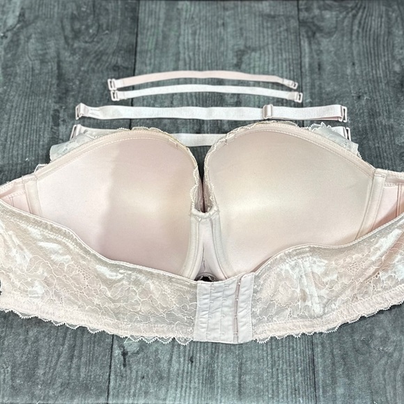 Torrid Bombshell Pink Lace Strapless Push-Up Bra [001] - Picture 7 of 12